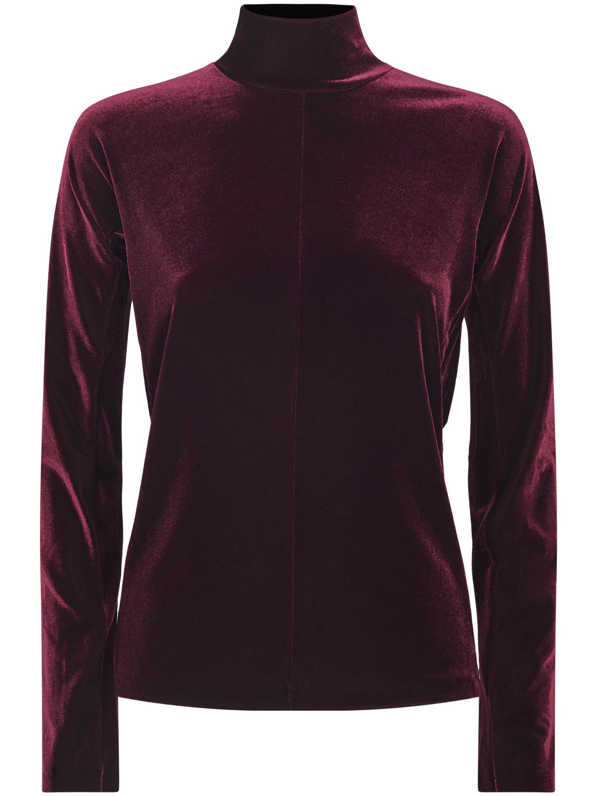 STRETCH VELVET TURTLENECK T-SHIRT